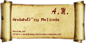 Andaházy Melinda névjegykártya